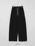 Kukuna banding string side cut brushed wide jogger pants