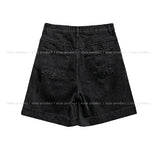 Lynn Minimal Pintuck Denim Shorts