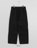 [unisex] Toumin banding string wide cargo parachute pants