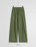 [unisex] Kelter Linen Pintuck Banding Wide Pants