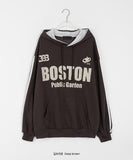 Denna Boston Lettering Color Matching Hoodie