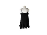 Det Satin Pintuck Frill Sleeveless One Piece
