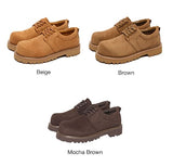 Suede 4-Hole Derby Shoes