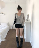 Fog Double-Button Mohair Cardigan