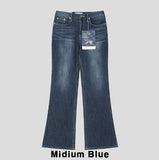 Stone washing ice cooling bootcut denim pants