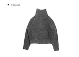Furred High Neck Collar Knit Cardigan