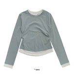 SIDE SHIRRING LAYERED T