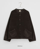 [BAONHAUS] Kyoshi Pocket Corduroy Round Cardigan