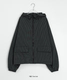 [unisex] Denconi Check String Over Wind Jumper