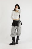 Bio strap long leather boots