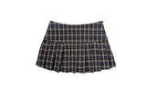 I'm Button Check Mini Skirt