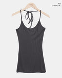 Bezel Halterneck Strap Sleeveless