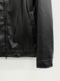 2way Single Vegan Leather Blouson Jacket