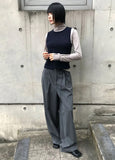PINSTRIPE STRAP SLACKS