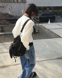 Jiki Light Blue Brush Washing Wide Pants