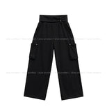 Cord Strap Folding Cargo Training Pants