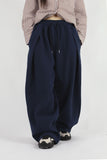 Folding line wide pants