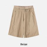 Lukio Layered Belted Bermuda Slacks