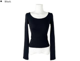 Chaerin Deep U-Neck Two-Way Layered T-Shirt