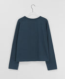 [BAONHAUS] Comcard Flower Patch Round Long Sleeve Tee