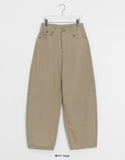 Charne Herringbone Wide Cotton Pants