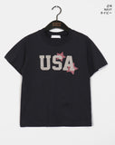 USET USA Vintage Patch Short Sleeve T-Shirt