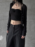 Silket See-Through Snap Cardigan