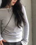[MADE] Border Layered Tencel Long Sleeve T-shirt