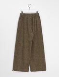 [BAONHAUS] Tsutaki Leopard String Wide Banding Pants