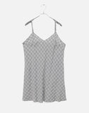 [SET] Binbeul Check Bandana Strap Layered Sleeveless One Piece