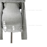 Bay Damage Off Shoulder Knit