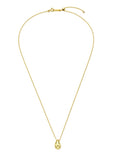 Champagne Full Moon Silver Mary Bowl Necklace
