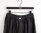 [MADE] Kinto String Two-Way Linen Denim Long Wide Jogger Pants