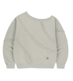 CUT OFF ONE SHOULDER SWEATSHIRT