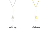 Champagne Moon Dew Drop Silver Darling Necklace