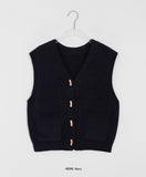 Mekon Toggle Button Wool Knit Vest - Wool 50