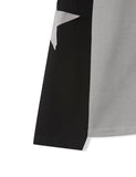 Applique star patch raglan long sleeves