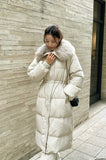 Ziel Fox Fur Collar String Duck Down Long Padding