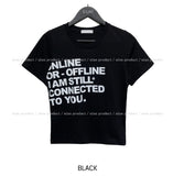 Steel U lettering cropped short-sleeved