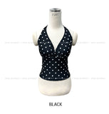 Summer dot volume halter-neck sleeveless