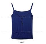 Yojeu Button Ribbed Layer Sleeveless