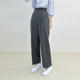 High Waist One Tuck Wide Slacks