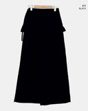 Peanut Nylon Wrap Skirt Pants