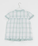 Arche Check Frill Short Sleeve Blouse