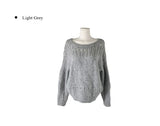 Pogo Openwork Loose Fit One-Shoulder Boat Neck Knit