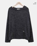 Dante Unbalanced Warmer Striped Hooded T-Shirt