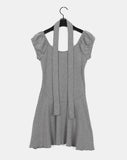 [Scarf/Belt] Cursed Puff Layered Mini One Piece Set