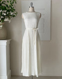 Lapid Pleats Sleeveless Long One Piece (Strap set)
