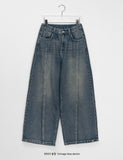 Zidue cut denim wide pants