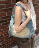 Lotto Vintage Slit Washing Denim Shoulder Bag